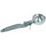 SLDS008L, 4-Ounce Stainless Steel Lever Disher, Size 8,  Coated Handle, Gray