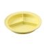 Yanco NS-701Y 8.75-Inch Nessico Melamine Deep Round Yellow 3-Compartment Plate, 24/CS