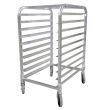 Omcan 22128, 10 Pans Aluminum Round Top Pan Rack with 3-inch Spacing