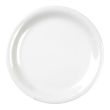 Yanco MS-109WT 9-Inch Milestone Melamine Narrow Rim Round White Plate, 24/CS
