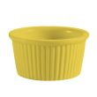 C.A.C. RKF-3-Y, 3 Oz 3-Inch Stoneware Yellow Fluted Ramekin, 4 DZ/CS