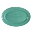 C.A.C. TG-14-G, 13.62-Inch Porcelain Green Oval Platter, DZ