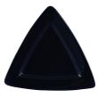 C.A.C. TRG-12-BLU, 11.5-Inch Porcelain Blue Triangular Deep Plate, DZ