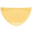 C.A.C. TRG-23-Y, 12.5-Inch Porcelain Yellow Triangular Flat Plate, DZ