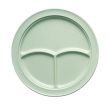 Yanco NS-703G 10.25-Inch Nessico Melamine Deep Round Green 3-Compartment Plate, 24/CS